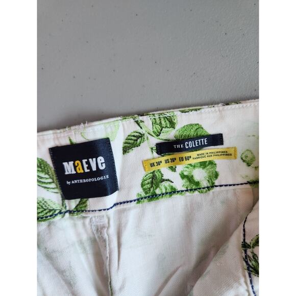 NWT Maeve The Colette Cropped Wide-Leg Linen Pants Size Plus 26W Green #7F401 - Picture 8 of 10